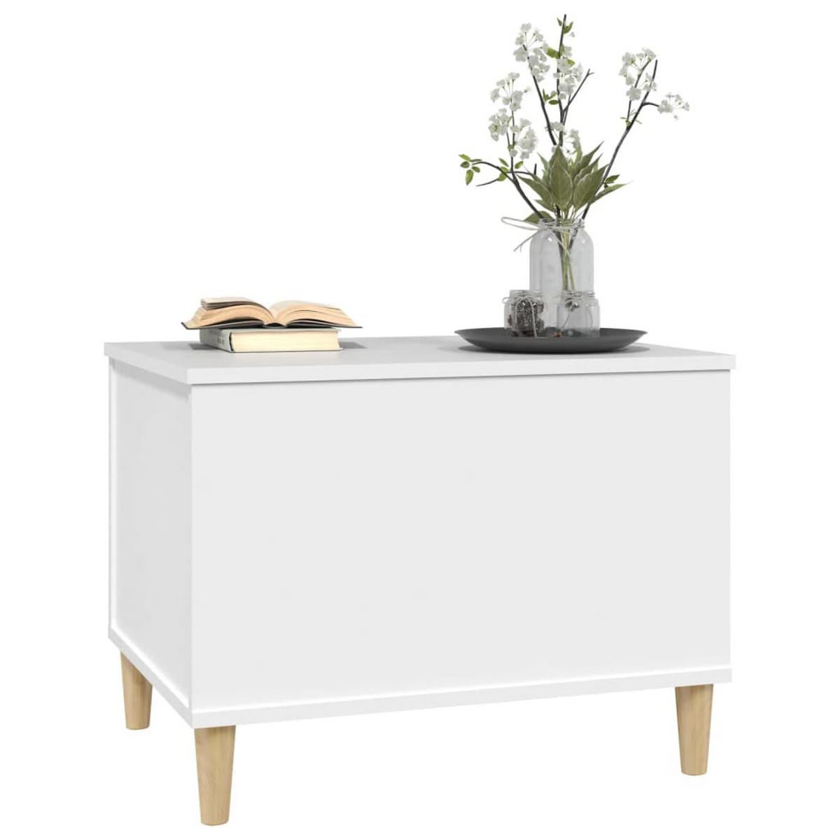 COUCHTISCH Weiß 60x44,5x45 cm Holzwerkstoff - Weiß, Holzwerkstoff (60/44.5/45cm) - furnicato