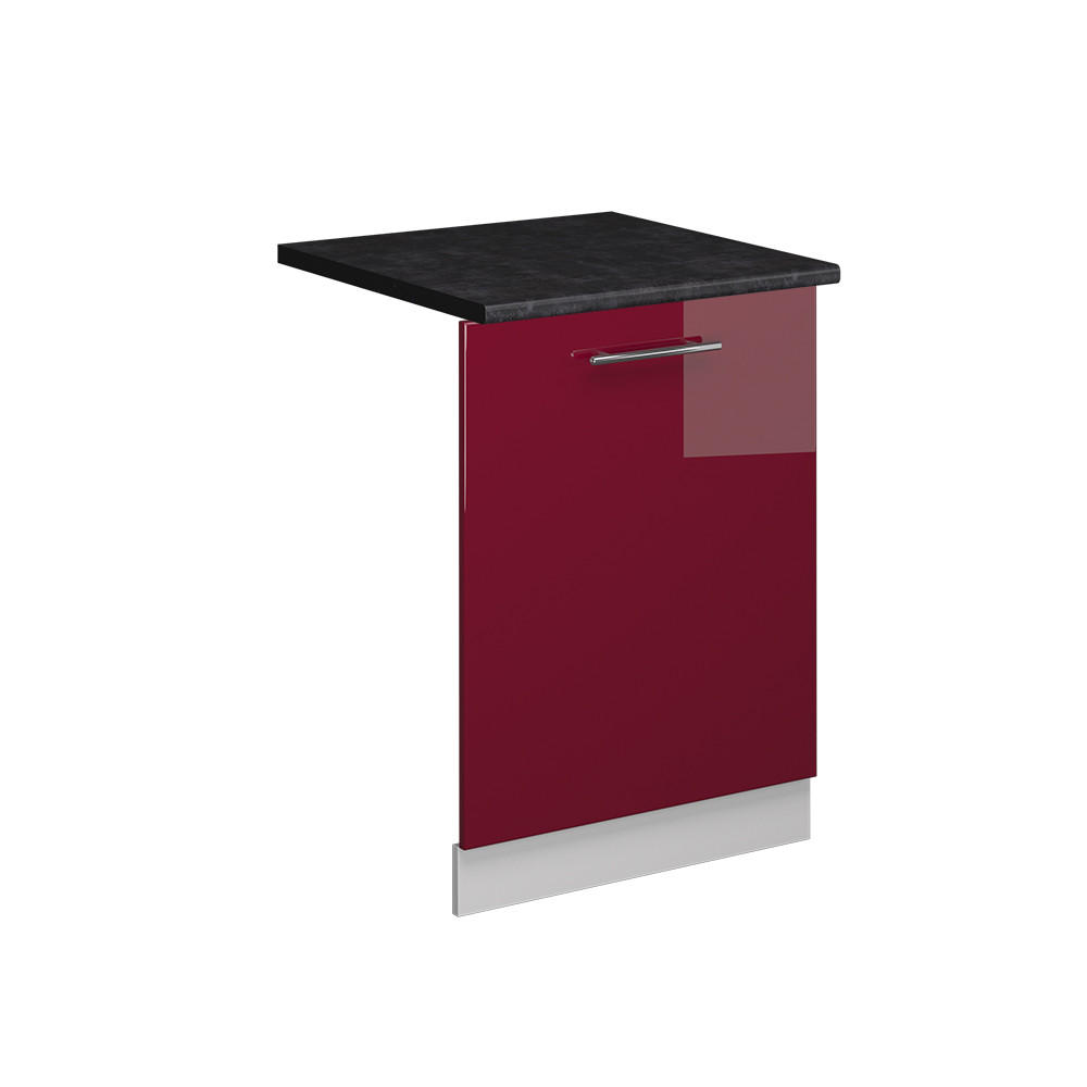 DISKMASKINENS FRONTPANEL Fame-Line Bordeaux högblank 60 cm , AP Antracit Bordeaux, Vit 81.8/60/60 cm