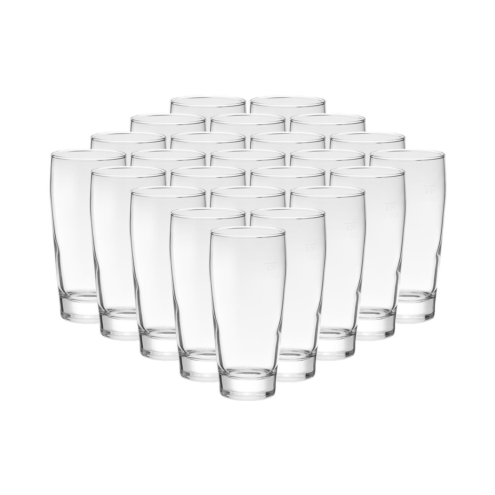 WILLI BECHER GEEICHT transparent 0,2 l 24er Set - Transparent, Glas (0.2L) - Van Well