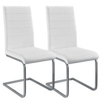 SCHWINGSTUHL Vegas weiß Kunstleder (2er Set) - Weiß, Textil (41/101/52cm) - Juskys