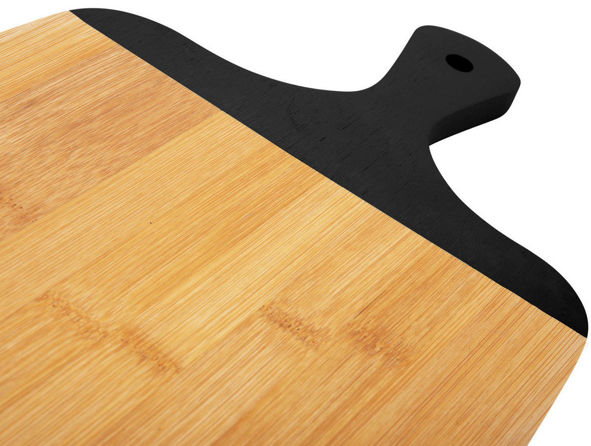 SCHNEIDEBRETTER Bambus Gourmet 2er-Set - Schwarz, Naturmaterialien (23/38cm)