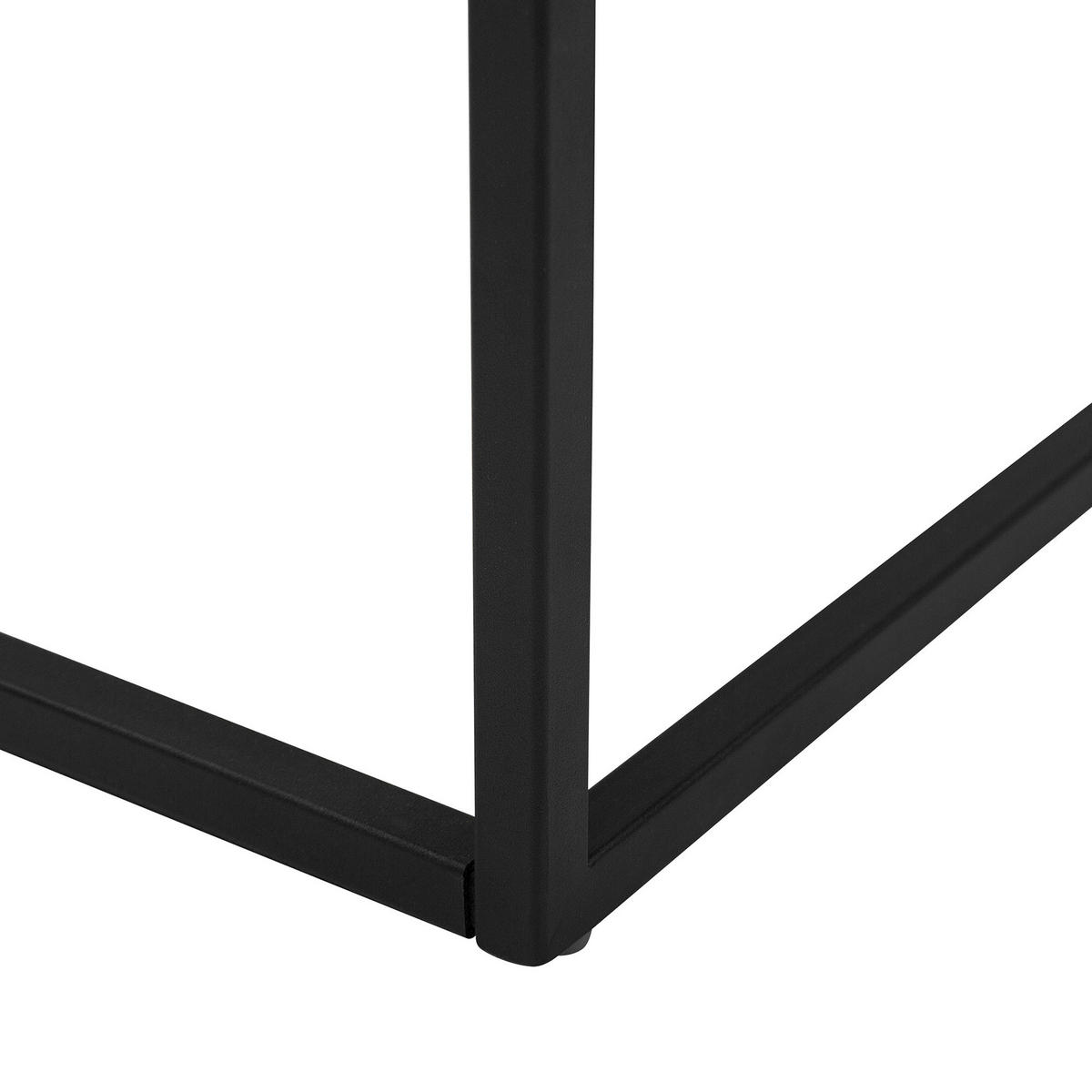 BEISTELLTISCH heller Holzfarbton/schwarz 60/60/50 cm Delano - Hellbraun/Schwarz, Holzwerkstoff (60/60/50cm) - Beliani