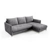 ECKSOFA Belis Boucle in Grau, Schlafsofa - Grau, Holzwerkstoff/Textil (216/165cm) - Bettso