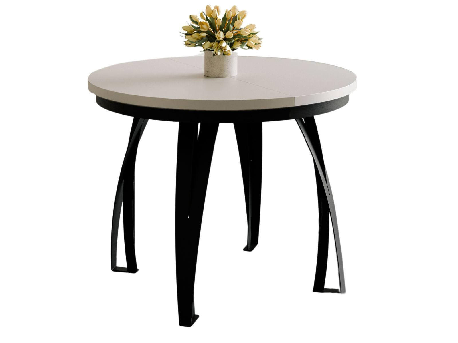 ESSTISCH ausziehbar Ø 100/120 LUGOS Kaschmir - Kaschmir, Holzwerkstoff (100/100/77cm) - Compleo24