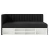 JUGENDBETT Ventrio Schwarz Easy-Clean-Samtbezug 90x200 cm - Schwarz, Kunststoff/Textil (90/200cm) - Selsey