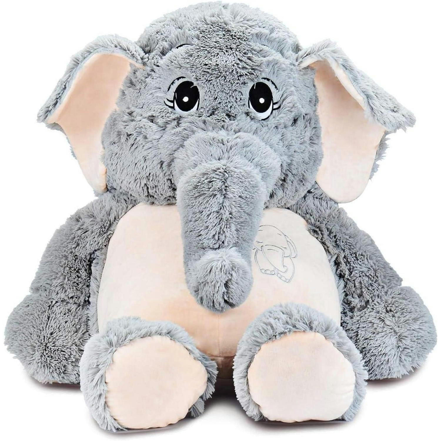 STOFFTIER Elefant Grau 100 cm - Grau, Textil (60/100cm)