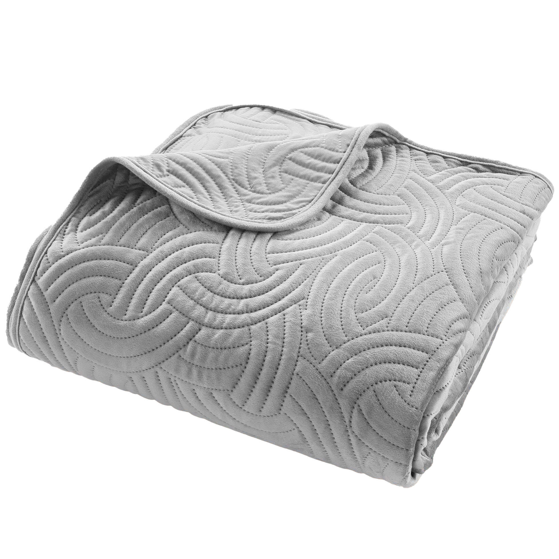 BETTÜBERWURF mit 2 Kissenbezügen 220/240 cm - Grau, Textil (240/220cm) - Douceur d´intérieur