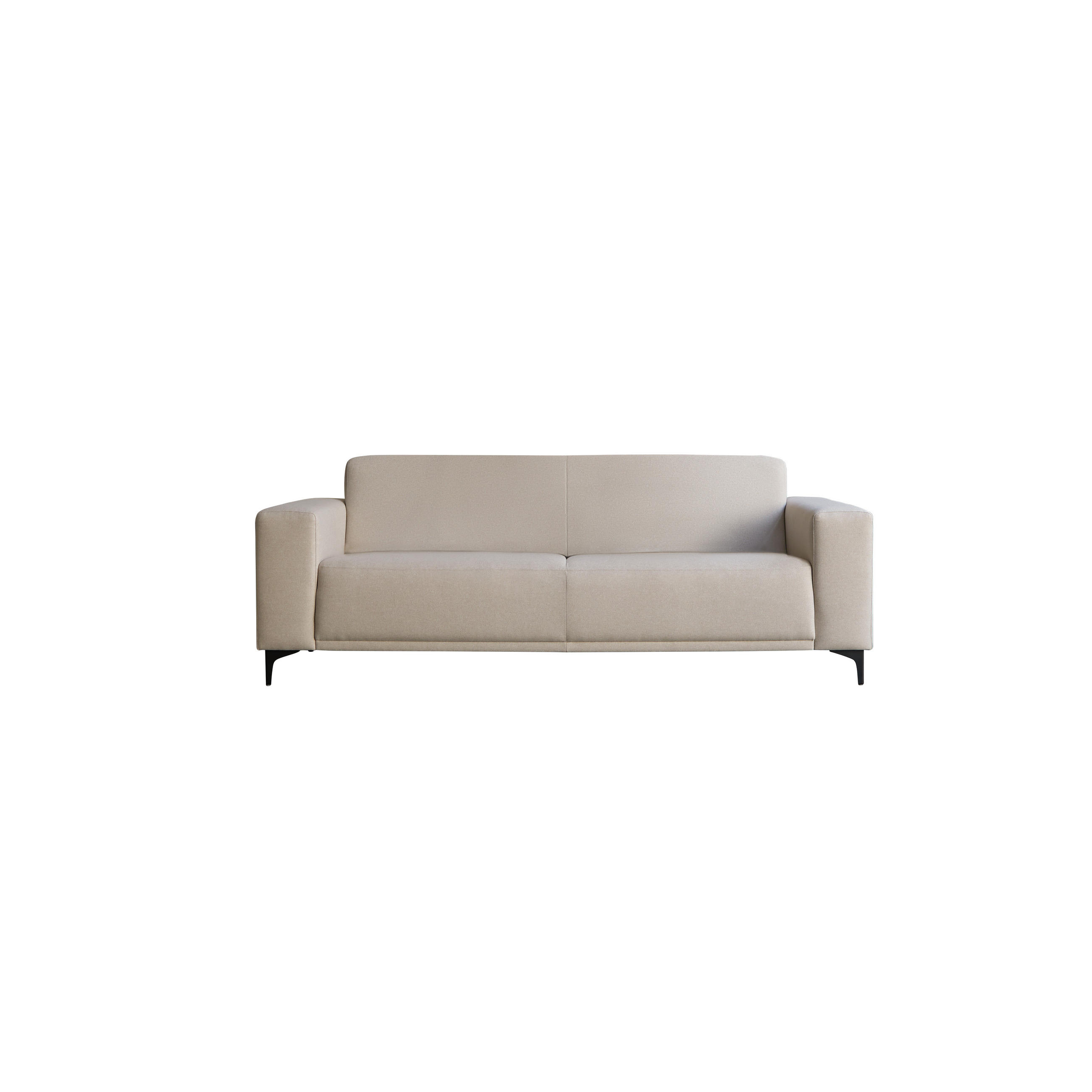 SOFA Lars Beige aus Stoff - Beige, Textil (224/80/90cm) - Tikamoon