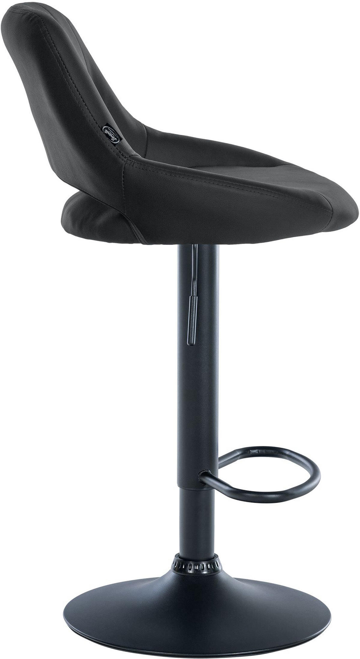 BARHOCKER 2er Set Milos Kunstleder B schwarz - Schwarz, Kunststoff/Metall (47/106/48cm) - TPFLiving