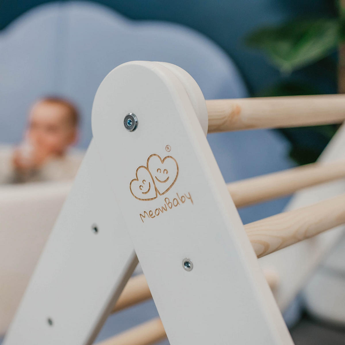 KLETTERDREIECK für Kinder, Montessori, Weiß - Weiß, Holz (59.5/59/60cm) - MeowBaby