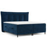 BOXBETT Sinai Dunkelblau 140/200 cm mit Taschenmatratze und Topper - Schwarz/Dunkelblau, Holz/Holzwerkstoff (140/200cm) - Maison de Reve