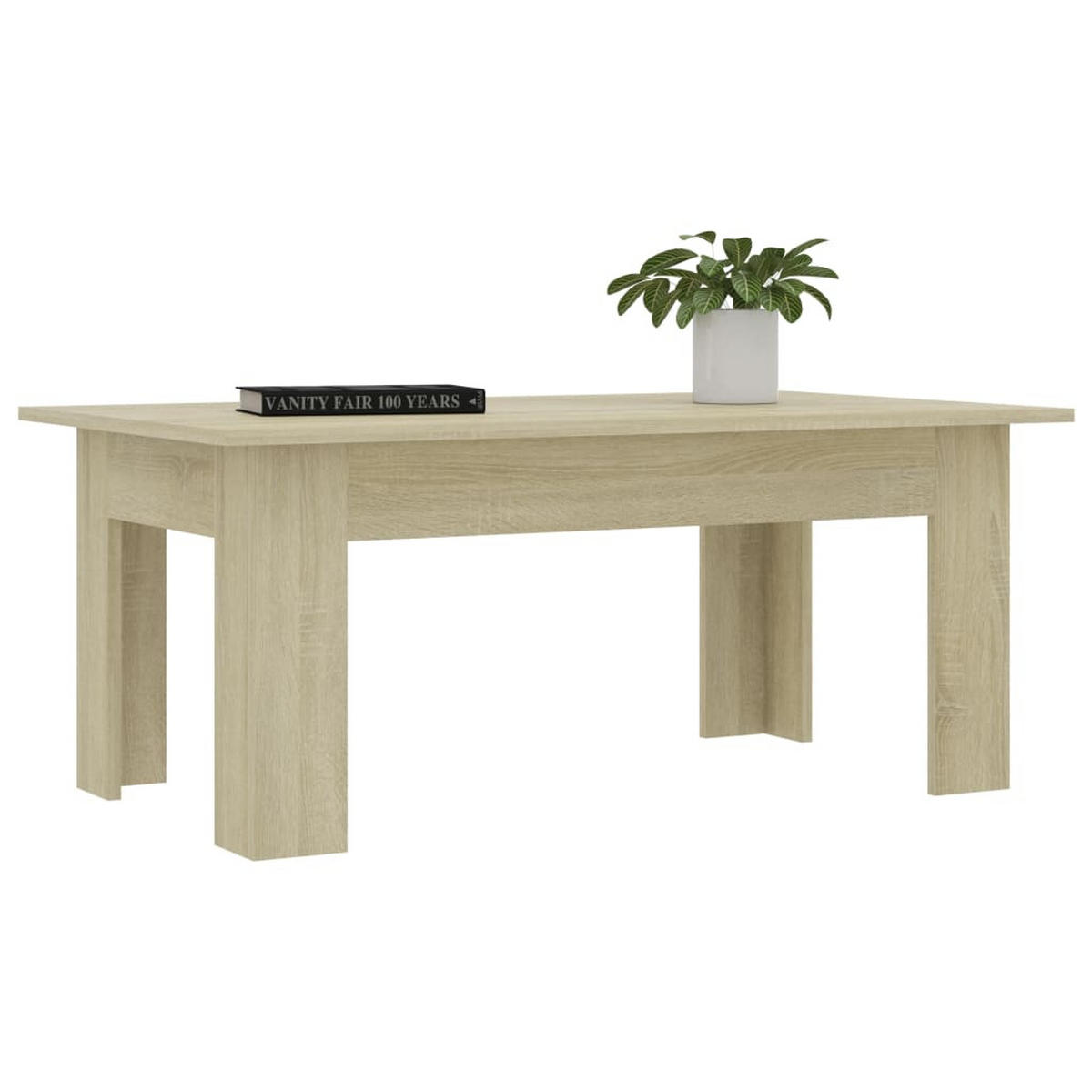 COUCHTISCH Sonoma-Eiche 100x60x42 cm Holzwerkstoff - Hellbraun, Holzwerkstoff (60/100/42cm) - furnicato