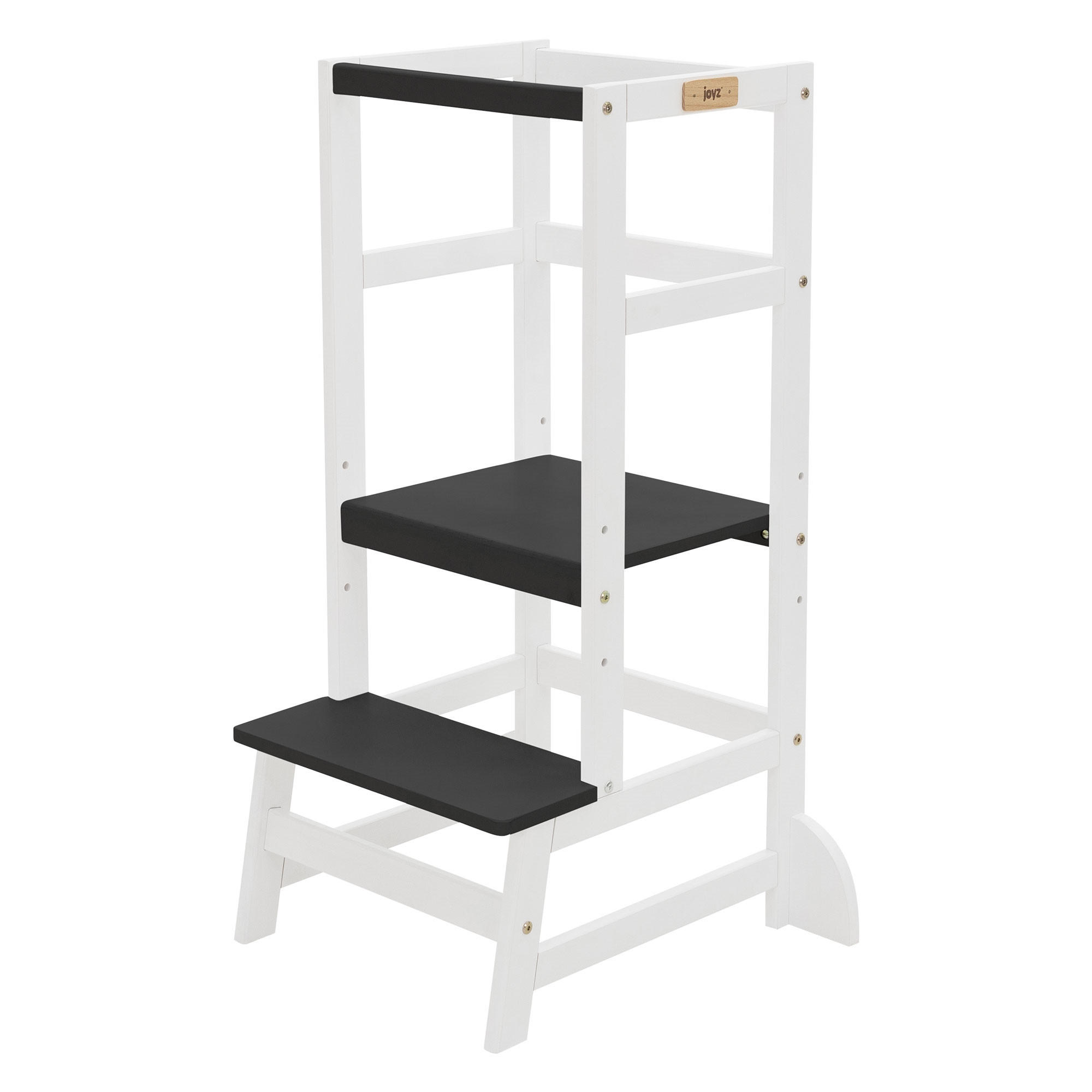 LERNTURM rechteckig Schwarz 54/44/90 cm - Grau, Holz (44.0/54.0/90.0cm) - Joyz