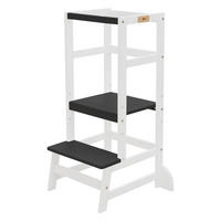 LERNTURM rechteckig Schwarz 54/44/90 cm - Grau, Holz (54/90/44cm) - Joyz
