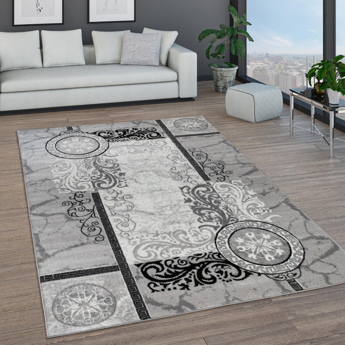 KURZFLORTEPPICH 160/220 cm Sinai 62 - Grau, Textil (160/220cm) - Paco Home