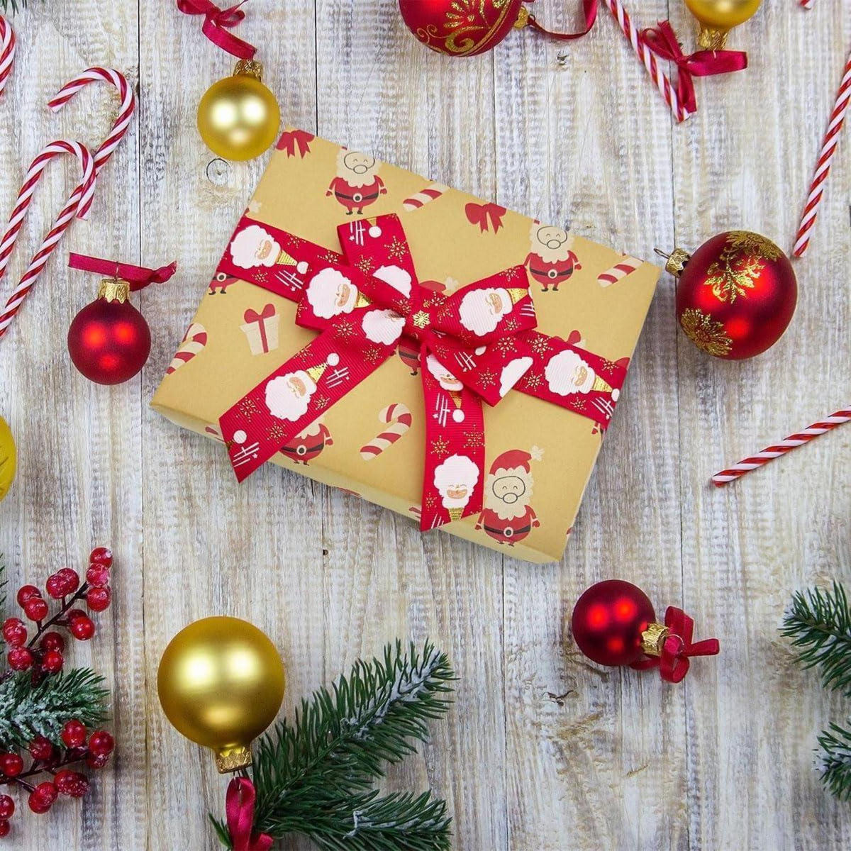 GESCHENKPAPIERROLLE Weihnachtsmann 43 cm x 20 m - Multicolor, Papier (43/0.1/2000cm)