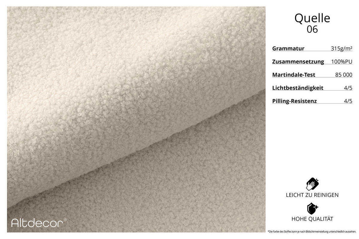 ECKSOFA Ottomane Links OLEA-L2 - 289x176x71 cm Beige - Hellbraun/Schwarz, Holzwerkstoff/Kunststoff (289/176cm)