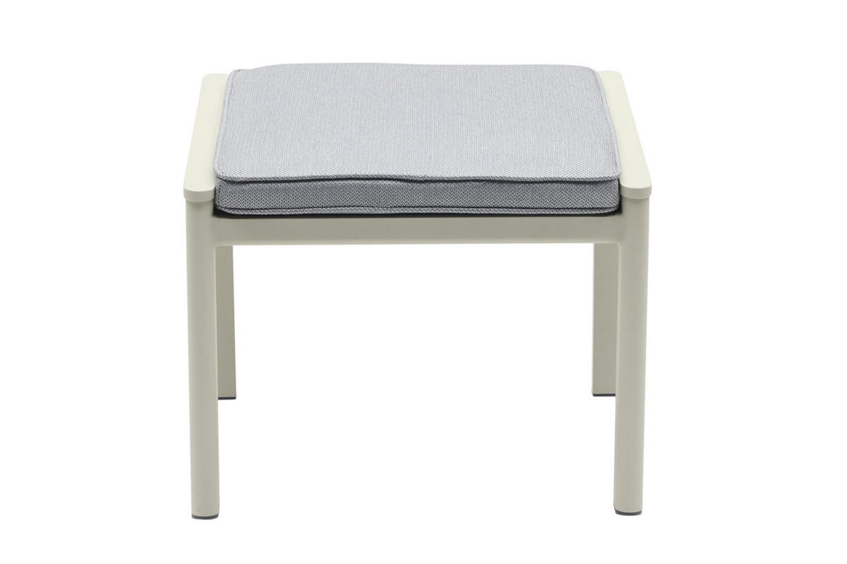 GARTENHOCKER Austin 46,5x58x50 cm, Aluminium, Taupe - Taupe, Metall (58/46.5/50cm) - dasmöbelwerk