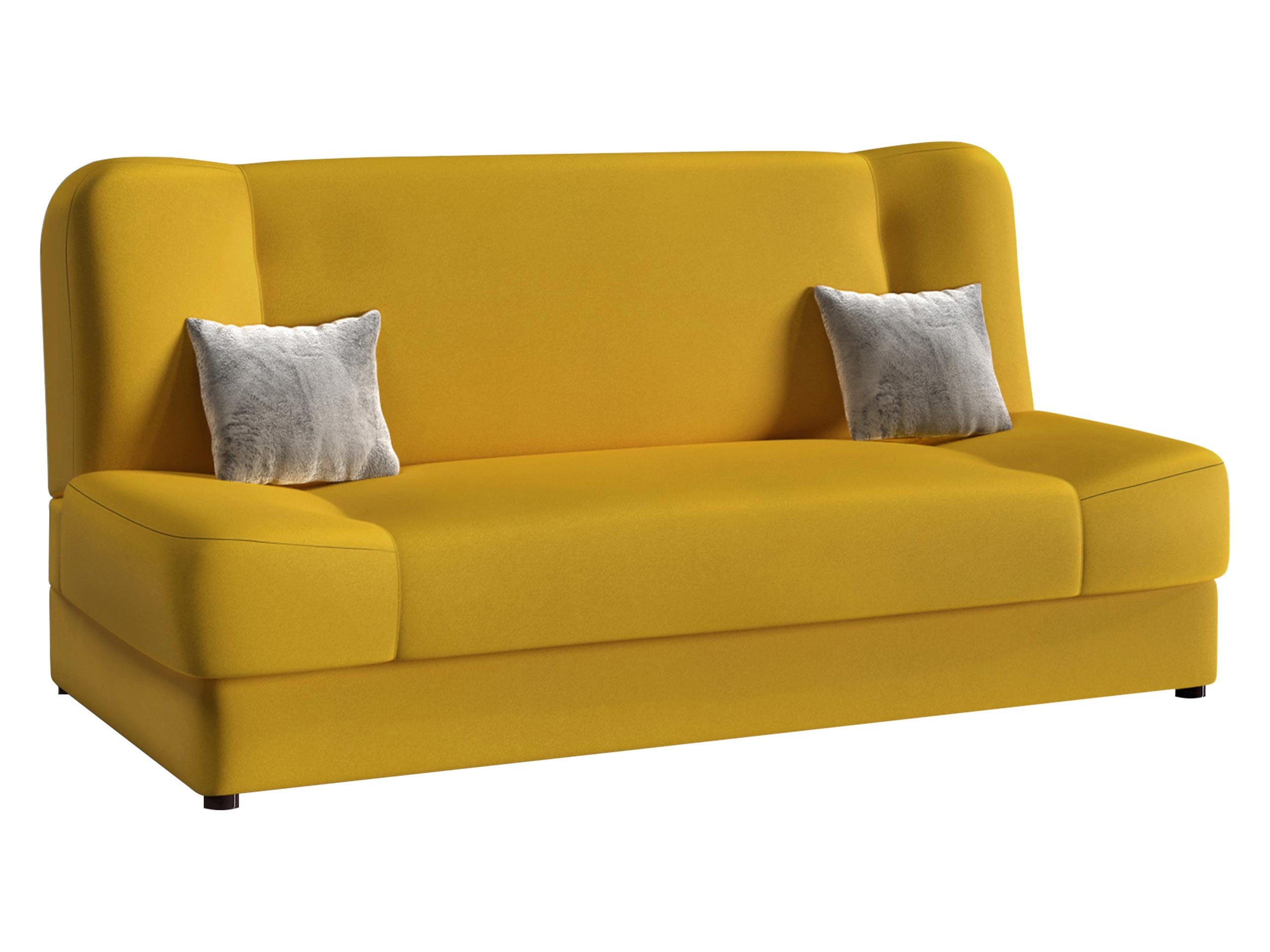 SCHLAFSOFA Jonas Premium - Hellgelb, Holz/Textil (195/86/87cm)