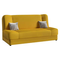 SCHLAFSOFA Jonas Premium - Hellgelb, Holz/Textil (195/86/87cm)