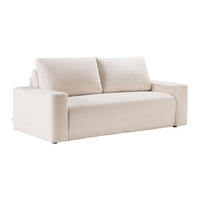 3-SITZER Schlafsofa – Strukturstoff – Beige – Liegefläche 140 cm – Matratze 13 cm – DAVISO - Beige, Textil (210/88/103cm) - Vente-Unique
