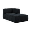 SOFAELEMENT Rechts Samt Stoff Blau - Türkis/Schwarz, Holzwerkstoff/Kunststoff (101/77/175cm) - Makamii