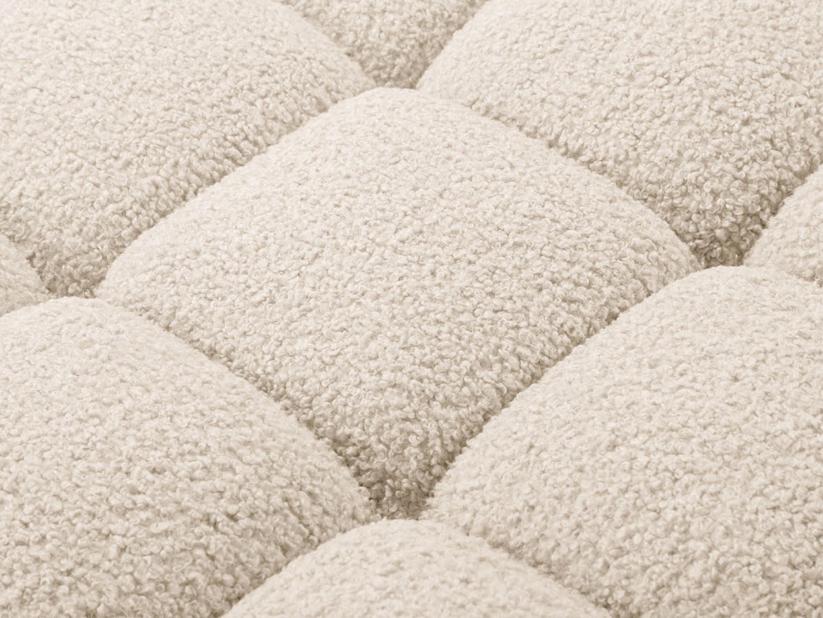 SOFA modular rechts Bellis aus Boucle leichtes beige 4 Sitzplätze - Creme, Textil (282/70/94cm) - Micadoni
