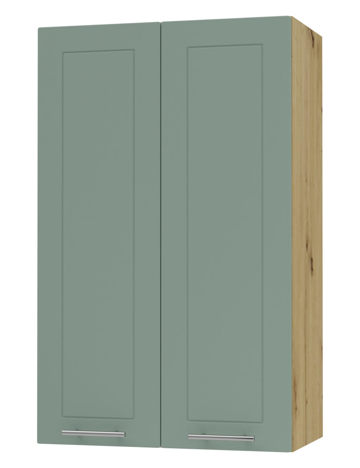 KÜCHENHÄNGESCHRANK Kvantum W4/60 Mint Matt / Eiche Artisan Matt 60 / 32,5 / 96cm - Eiche Artisan/Mintgrün, Holz/Holzwerkstoff (60/96/32.5cm) - Feldmann-Wohnen