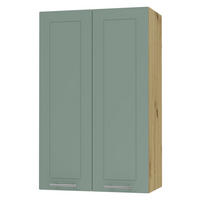 KÜCHENHÄNGESCHRANK Kvantum W4/60 Mint Matt / Eiche Artisan Matt 60 / 32,5 / 96cm - Eiche Artisan/Mintgrün, Holz/Holzwerkstoff (60/96/32.5cm) - Feldmann-Wohnen