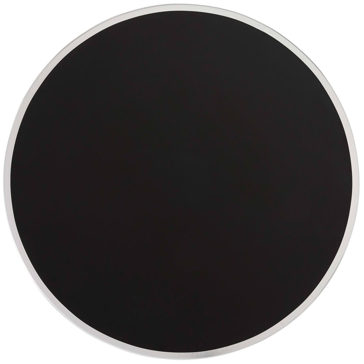 TISCHPLATTE runder 60 cm, Schwarz - Weiß/Grau, Metall (60/2.5/60cm) - Oviala