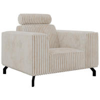 KRESLO VESANO - Béžová Manšester - čierna/krémová, kov/textil (109/90/95cm) - MKS