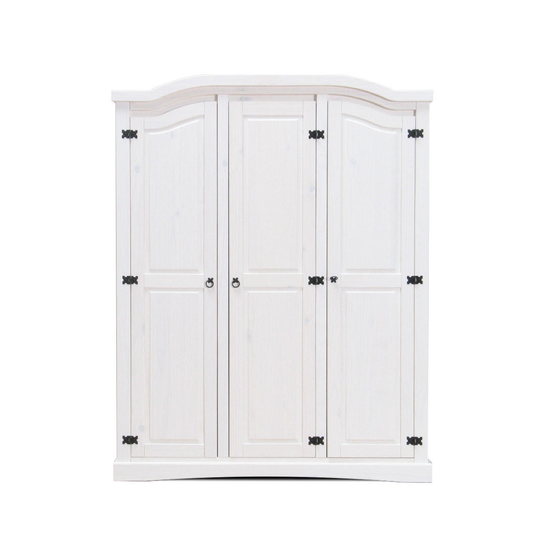 ebuy24 Kleiderschrank Weiß 152x193x54 cm