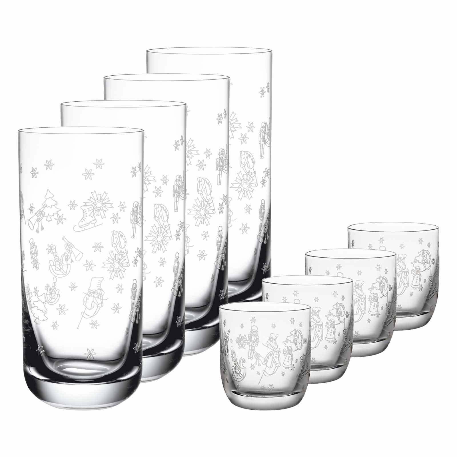 BARGLÄSER-SET Toy's Delight transparent 8er Set - Transparent, Glas - Villeroy & Boch