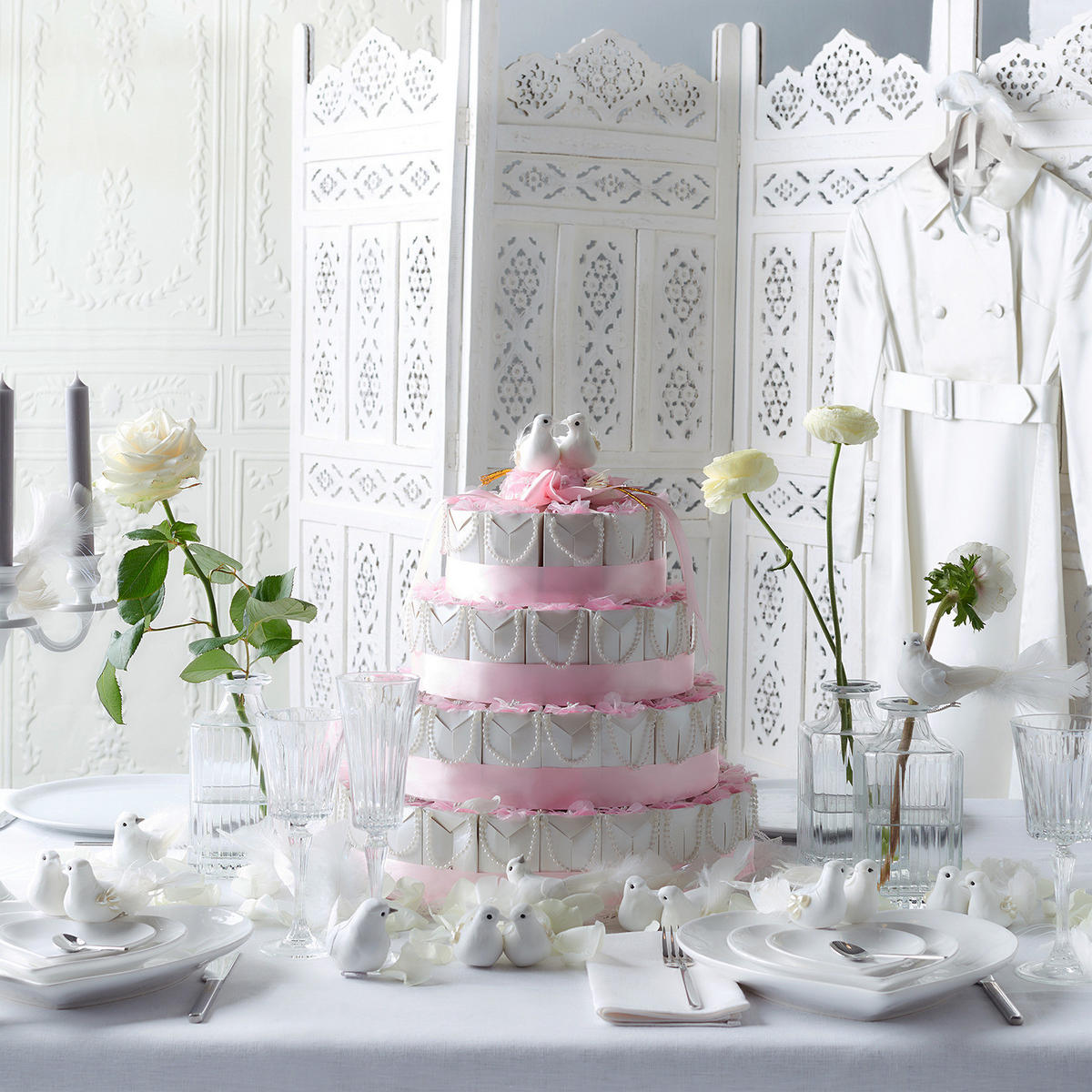 PARAVENT Estella - Weiß, Holz (180/176/2.5cm) - Butlers