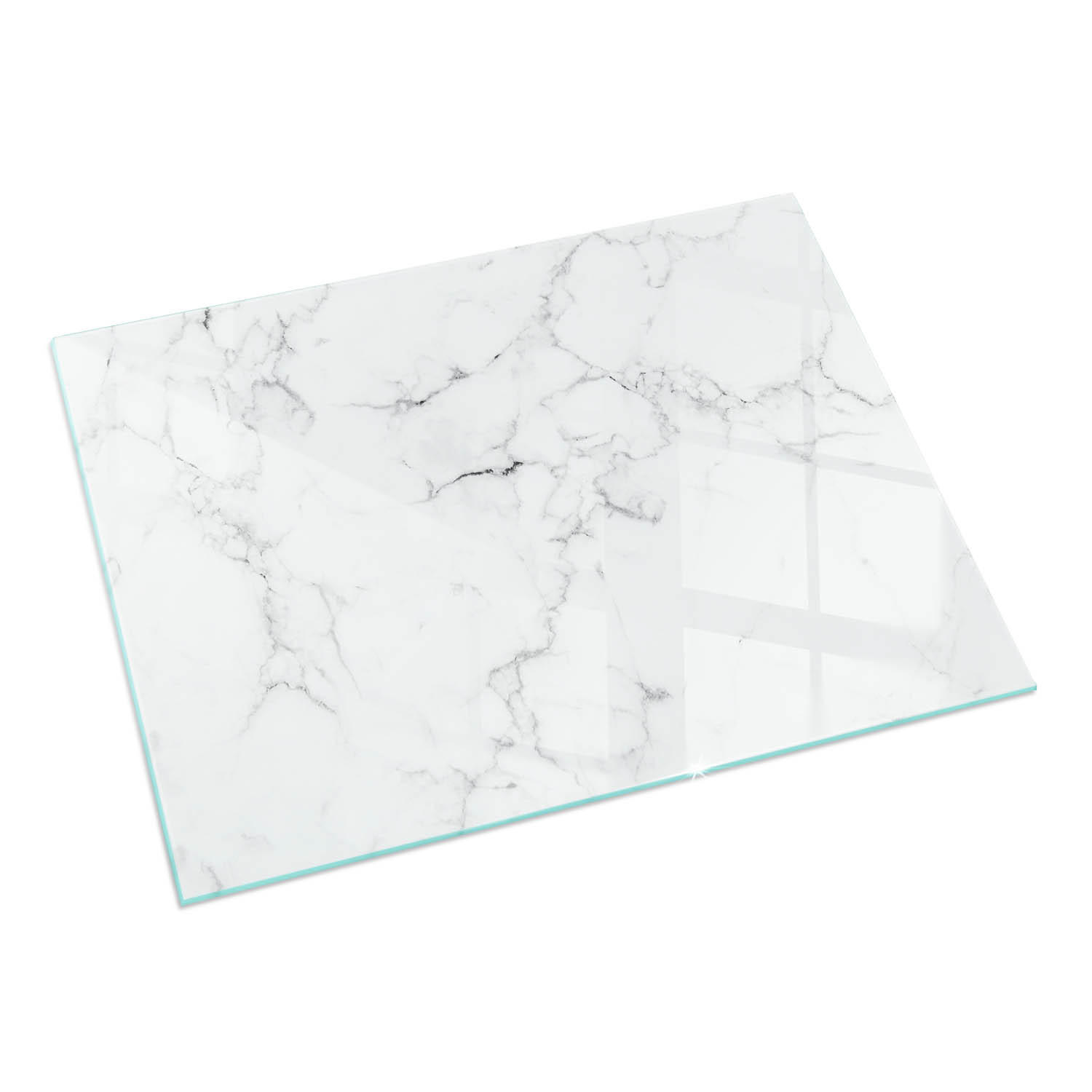 GLASPLATTE für Kamin 120x80 cm Weiß - Weiß, Glas (120/80/0.4cm) - ArtPrintCave