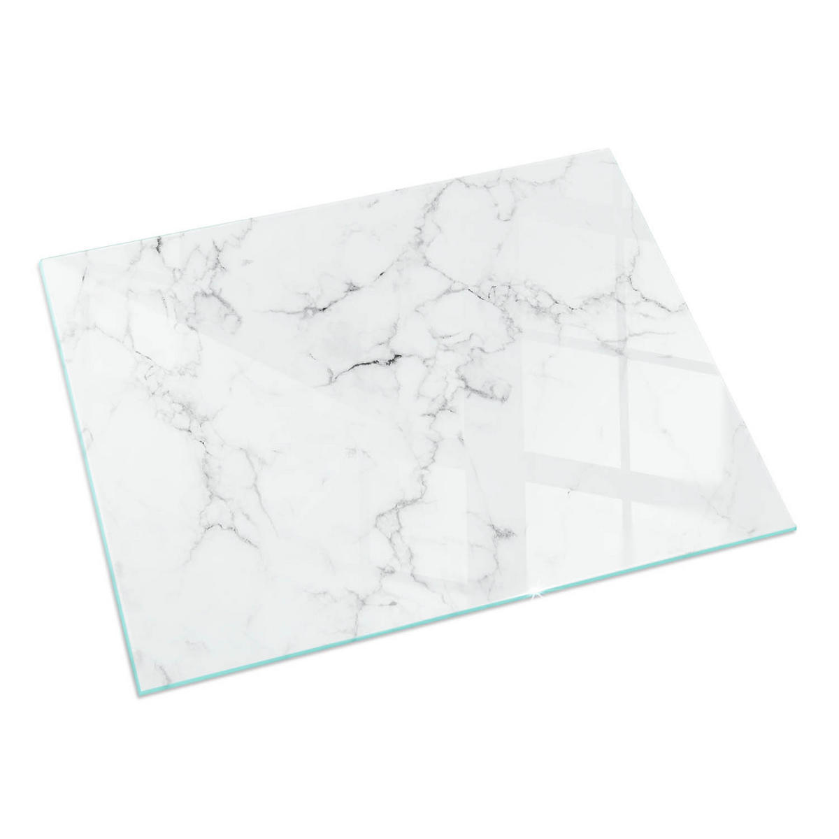 GLASPLATTE für Kamin 120x80 cm Weiß - Weiß, Glas (120/80/0.4cm) - ArtPrintCave