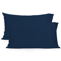 KISSENBEZUG basic 50x75 cm (x2) dunkelblau - Blau, Textil (50/75cm) - Happy Friday