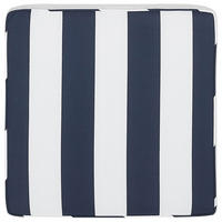 Gartenstuhlkissen Marineblau 46/46 cm Sassari - Blau/Weiß, Textil (46/5/46cm) - Beliani
