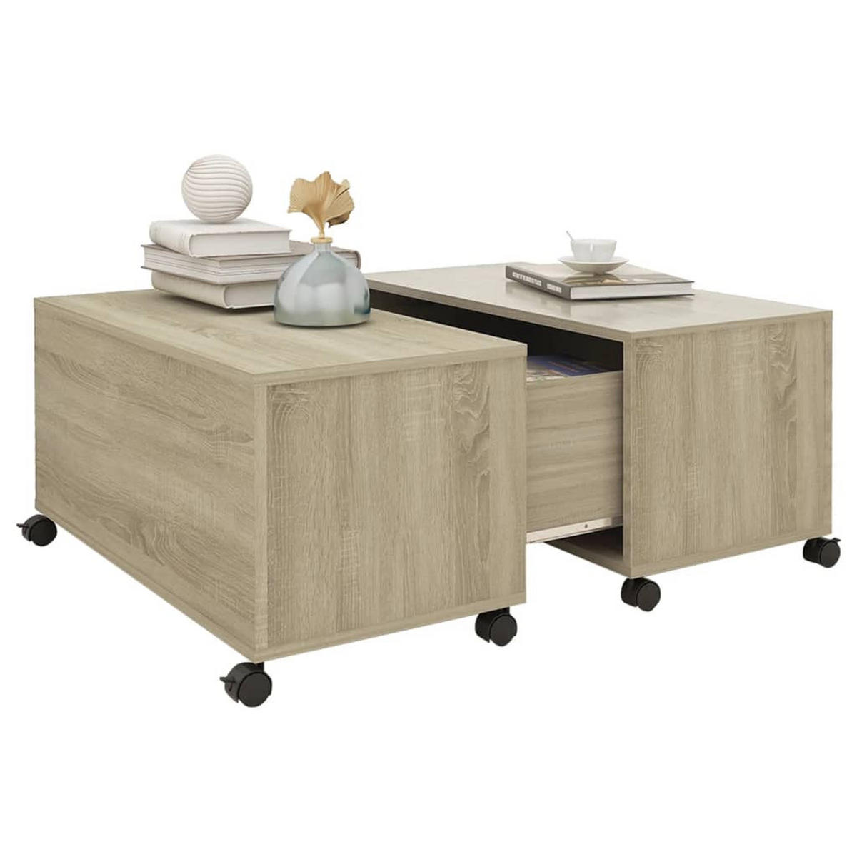 COUCHTISCH Sonoma-Eiche 75x75x38 cm Holzwerkstoff - Braun, Holzwerkstoff (75/75/38cm) - furnicato