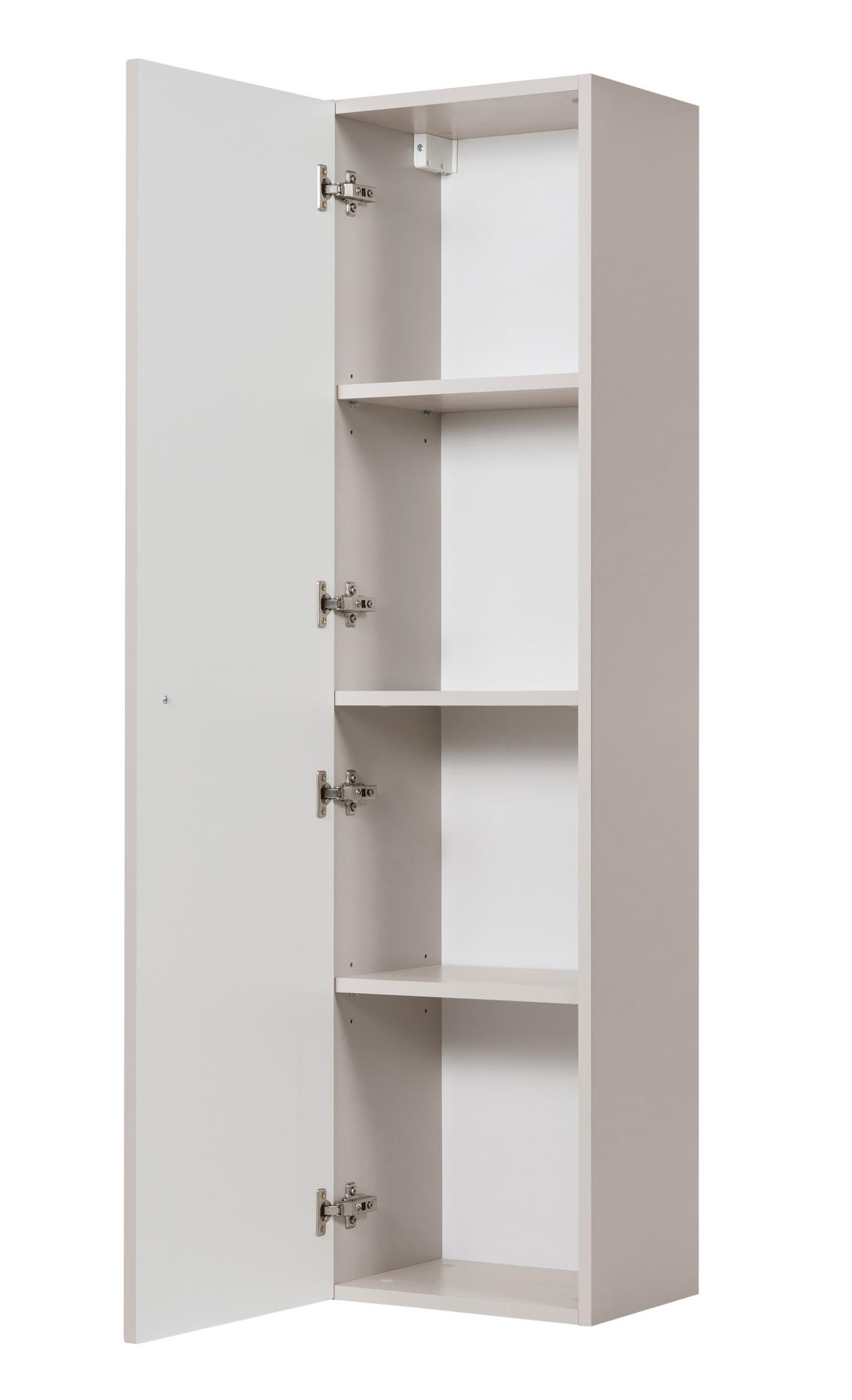 BADEZIMMER-HOCHSCHRANK: Kaschmir / Griffe Gold, 35 x 27 x 136 cm - Kaschmir/Goldfarben, Holzwerkstoff (35/136/27cm) - 3XE LIVING