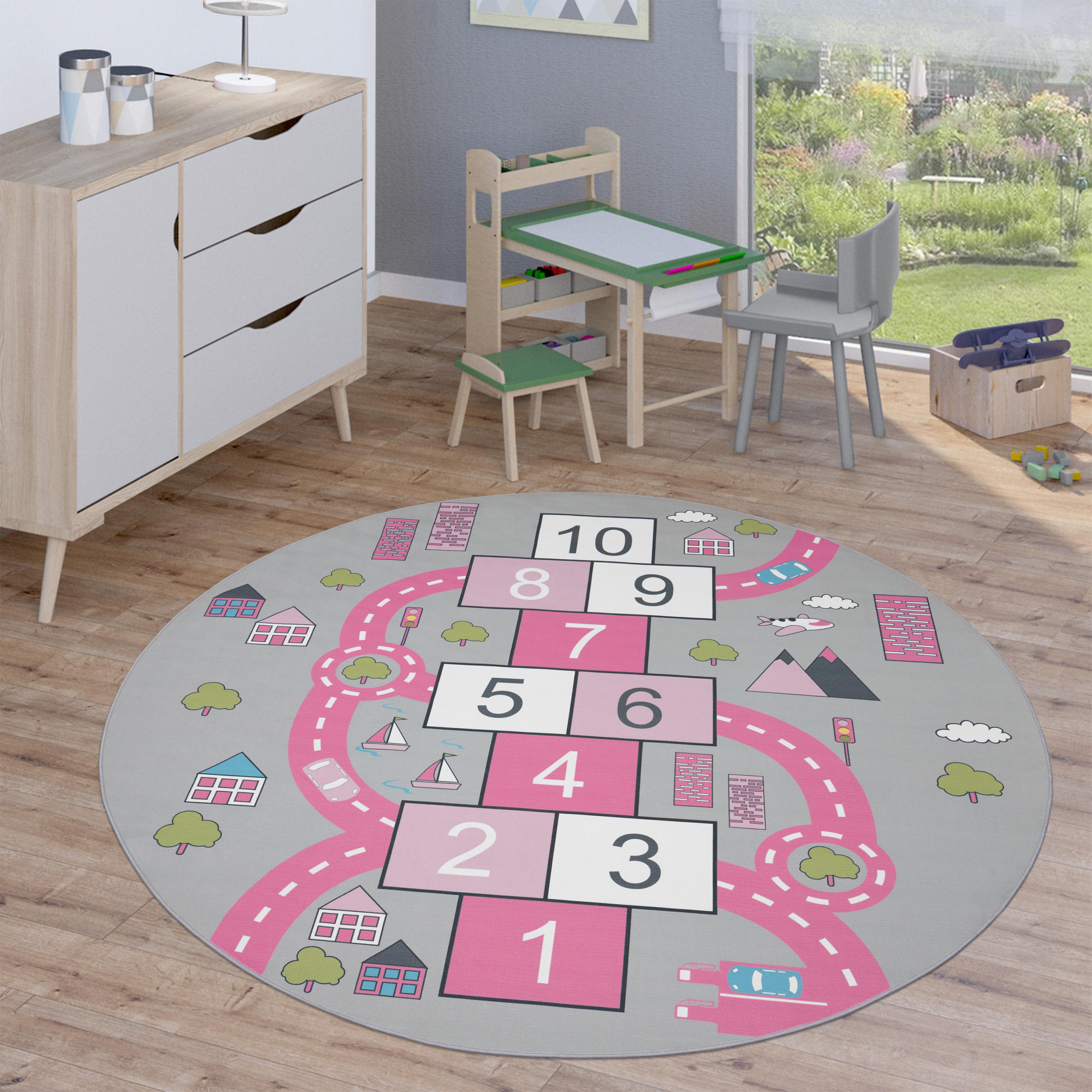 KINDERTEPPICH 160/160 cm Bino 569 - Pink, Textil (160/160cm) - Paco Home