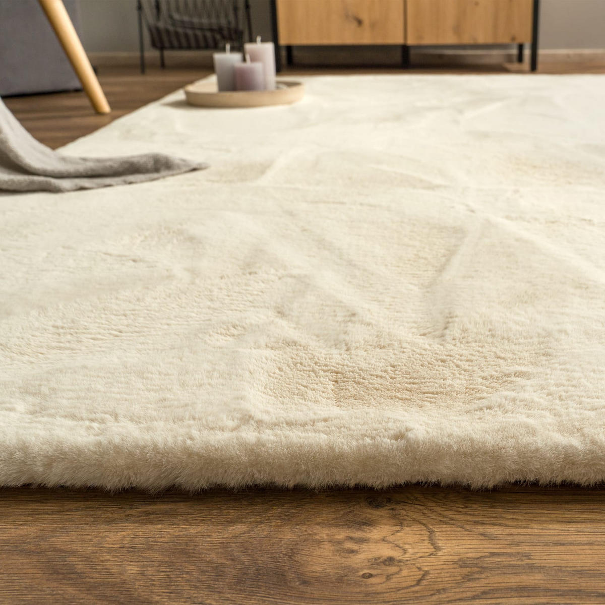 HOCHFLORTEPPICHE Creme 60 x 100 cm - Creme, Kunststoff (60/100cm) - TT Home