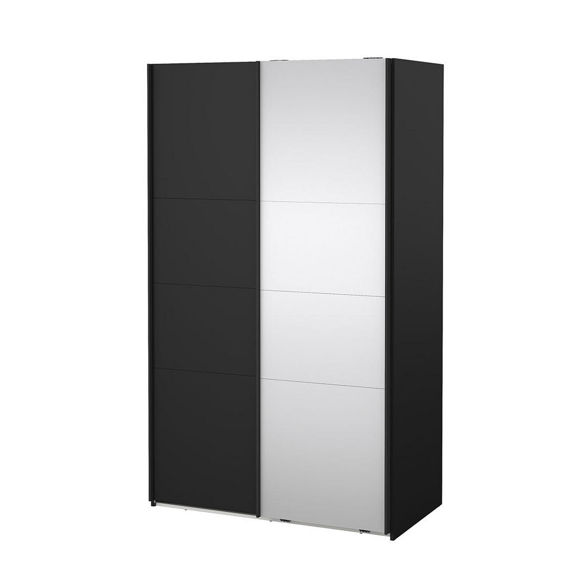 SCHIEBETÜRENSCHRANK, Catania, Schwarz, Holzwerkstoff, 119 x 67 x 201 cm - Schwarz, Holzwerkstoff (119/201/67cm) - ebuy24