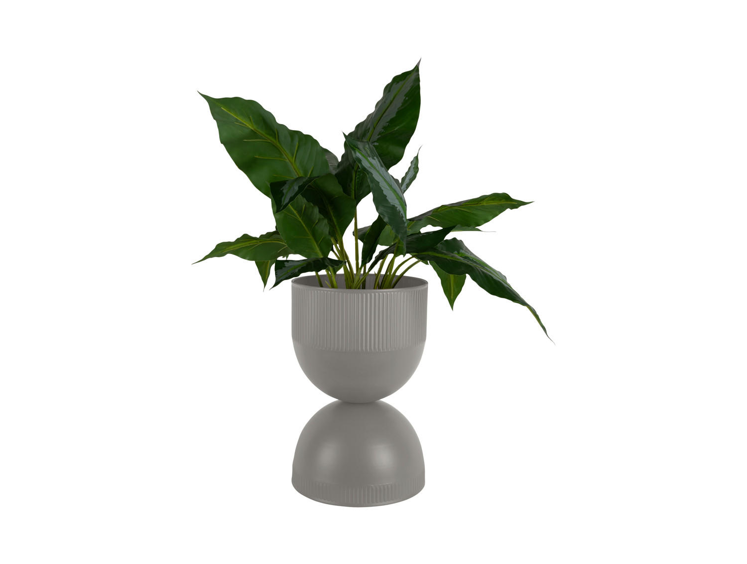BLUMENTOPF Tonar Grau Ø25.5/39 cm - Grau, Metall (39cm) - Present Time