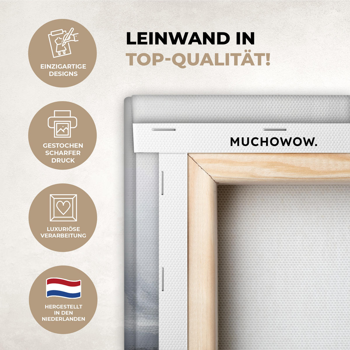 LEINWANDBILD Abstrakt - Malerei - Christentum - Kreuz Wandbild 40x30 cm - Weiß, Textil (40/30cm) - MuchoWow