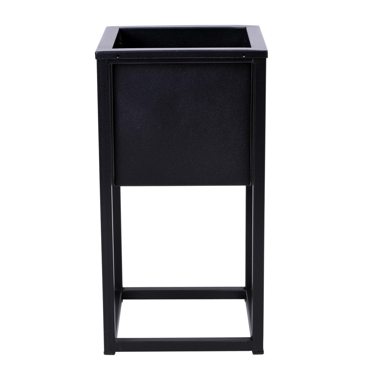 BLUMENSTÄNDER Schwarz 40 cm - Schwarz, Metall (21.5/21.5/41cm) - Mat-Haus