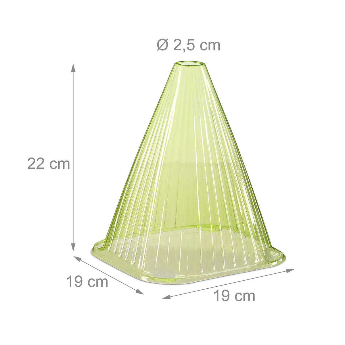PFLANZENHUT-SET - Grün, Kunststoff (19/22/19cm) - Relaxdays