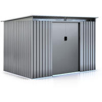 METALL-GARTENHAUS texas Grau - Grau, Metall (261/186/181cm) - Habitat Garten
