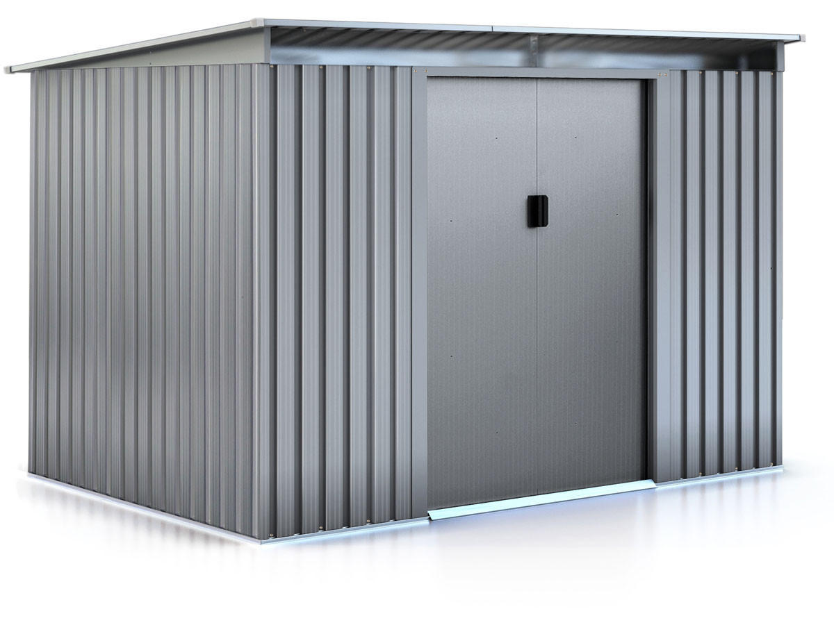 METALL-GARTENHAUS texas Grau - Grau, Metall (261/186/181cm) - Habitat Garten