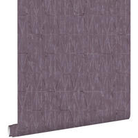 TAPETE grafische Linien 50 x 900 cm - Lila, Papier (50/900cm) - ESTAhome